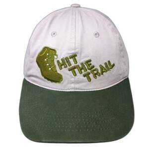 Baseball Cap Gray Green One Size Hit The Trail Hiking Boot Outdoor Nature Hat